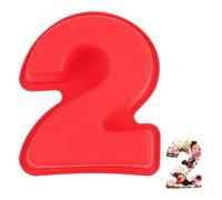 YXHZVON Stampo Torta Numero 2, Stampi con Forme Particolari in Silicone, Grande Stampo per 3D Torta, Stampi Numeri Grandi per Compleanno Matrimonio Feste