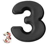 YXHZVON Stampo Torta Numero 3, Stampi per Torte Digitali in Silicone, Grande Stampo per 3D Torta, Stampi con Forme Particolari per Compleanno Matrimonio Feste