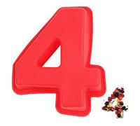 YXHZVON Stampo Torta Numero 4, Stampi con Forme Particolari in Silicone, Grande Stampo per 3D Torta, Stampi Numeri Grandi per Compleanno Matrimonio Feste