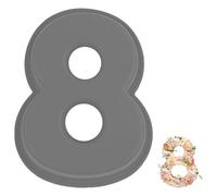 YXHZVON Stampo Torte Numeri Silicone, Stampo Numeri 8 Grigio, 25 cm Stampo Torta 3D per Compleanno e Anniversario