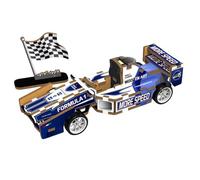 Yxian Puzzle 3D in Legno per Bambini 6-12 Anni, Costruzione STEM Veicoli con Motore a Rinvio, Giocattolo Educativo Fai da Te, Modelli di Auto in Legno per Ragazzi e Ragazze (F1)