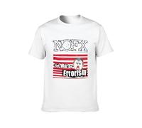 YXIAOJ NOFX The War On Errorism Tour Soundtrack Art Mens Tshirt Black Round Neck Short Sleeves Size M