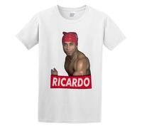 YXIAOJ Ricardo Milos Meme Funny Workout Mens Tshirt Black Round Neck Short Sleeves Size 3XL