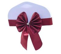 YXINAER Nastri per Sedie da Matrimonio 10/50/100 Pezzi Fasce Elastiche Papillon Pronte all'Uso for Sedie for Feste di Nozze Hotel Banchetto Evento Decorazione(Dark Red,10 PCS)