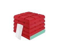 YXINAER Pannelli in Schiuma Acustica 6/12/24 PCS Acoustic Foam Panels Home Studio Room Doors Self-Adhesive Wall Panels Soundproof Foam Padding Decoration(Red,24 PCS_Medium Density)