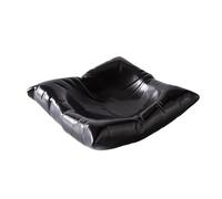 YXINAER Porta Frutta da Tavolo Creative White Hotel Square Plate, Ceramic Cold Dish, Artistic Conception Tableware(Black,8 inch)