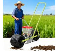 YXINHONGYUE Seminatrice Manuale per Mais, piantatrice di precisione a Due File con Dispenser di Semi Regolabile, Macchina da Giardino Robusta per la Semina del Mais in Giardino o in Fattoria