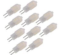YXJX low voltage bulbs, Confezione da 10, lampada LED AC/DC12V G4 2W 12LED SMD2835 lampadina con copertura lattiginosa lampadari luci(Cold White)