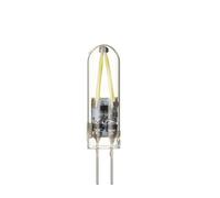 YXJX low voltage bulbs, Confezione da 2, Mini COB LED Filamento Lampadina 1W G4 AC/DC 12V Lampada Faretto Lampadario Vetro Trasparente(Cold White)