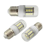 YXJX low voltage bulbs, Confezione da 5 lampadine a LED a forma di mais E27/E14/G9 Dc12v 24Led-5050SMD 5W Lampada for illuminazione domestica a candela(6000K White,5050 27 E27)