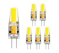 YXJX low voltage bulbs, Confezione da 5 lampadine LED COB G4 3W DC12V faretti in cristallo classe energetica A+(3000k Warm White)