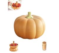 YXKNB Pumpkin Snack Tray for Halloween - Detachable Plastic Pumpkin Snack Bowl With toothpick, Reusable Candy Holder, PumpkinSnack Holder for Treats & Decor (Medium-orange)