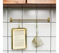 YXLLGS Scaffale da Cucina in Ottone con Ganci a S, Ganci da Parete in Metallo, Portasciugamani da Bagno, Adatto for Riporre Utensili da Cucina, Tazze da Caffè e Pentole(80cm/31in)