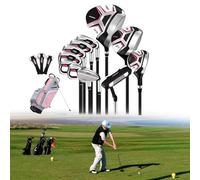 YXLMWZRY Golf Club Set - 11-Piece Right-Handed Set Including Driver, Fairway Woods, Irons, Putter, Bag And Headcover