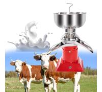YXLMWZRY Milk Cream Separator, Stainless Steel Electric Milk Cream Centrifugal Separator, 50L/H Hour and Goat Milk Separator, Milk Skimmer with 5L Bowl Capacity for Goat and Cow
