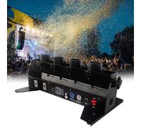 YXLMWZRY Portatile 4-Shot Coriandoli Macchina, Elettrico Confetti Launcher, Coriandoli Cannon Machine, Professional DJ Confetti Launcher for Stage Weddings