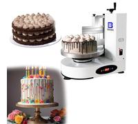 YXLMWZRY4-12" Automatic Cake Butter Spreader, 60-320 RPM, with Graduated Scraper, for Commercial and Home Use(White)