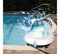 YXLMWZRY5200MAh Battery Robot Pool, Lasts 120 Minutes Pool Cleaning Robot with Automatic Dual Parking Motor, Strong Suction, Flat Bottom Pool Automatic Pool Vacuum