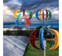 YXLMWZRYWind Turbine Generator Kit, 12V 200W Lantern 5-Blade Vertical Axis Wind Turbine Generator