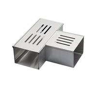 YXLYFDLY System di Drenaggio A Trincea in Acciaio Inossidabile per Lo Scarico dell'Acqua Piovana, Scarico A Pavimento Esterno E Canale di Drenaggio, Affidabile E Robusto(Style2 20x8x7cm)