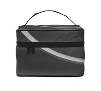 YXLymxDAMAI Beauty case da viaggio con margherite e fiori nelle rocce, alla moda, con grande capacità, per viaggi, palestra e campeggio, Tono grigio freddo, Taglia unica