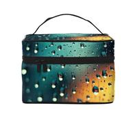 YXLymxDAMAI Beauty case da viaggio con stelle, alla moda, con grande capacità, per viaggi, palestra e campeggio, Gocce di pioggia nel cielo, Taglia unica