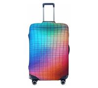 YXLymxDAMAI Curve Color Line - Copertura per valigia, adatta per valigie da viaggio, 45-81 cm, colore: nero, Linea Colore Curva, Large