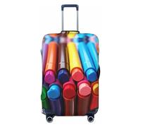 YXLymxDAMAI Curve Color Line - Copertura per valigia, adatta per valigie da viaggio, 45-81 cm, colore: nero, Pastelli colorati, Small