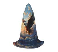 YXLymxDAMAI Soaring Eagle Mantello con cappuccio per Halloween - Mantello per cosplay costume con cappuccio uniforme nero
