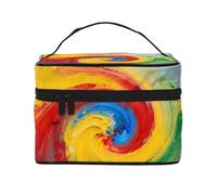 YXLymxDAMAI Trousse da viaggio con pastelli colorati, alla moda, con grande capacità, per viaggi, palestra e campeggio, Vortice di colore, Taglia unica