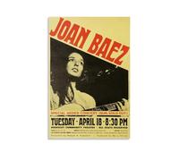 YXRONG Poster decorativo su tela con Joan Baez, motivo: cantante di Joan Baez, decorazione artistica per camera da letto, 30 x 45 cm, senza cornice