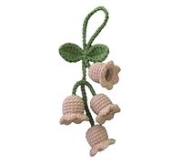 YXRRVING Portachiavi a forma di fiore di orchidea lavorato a maglia carino dolce fiore donne all'uncinetto borse campana Penda portachiavi W7V2 decorazione chiave