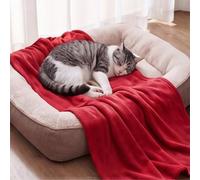 YXRS Coperta in Cotone Morbida 155 x 240 cm Accogliente e Spessa Coperta da Letto Ottima per Inverno per Divano e Grande Letto Matrimoniale, Rosso
