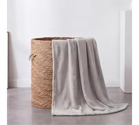 YXRS Coperta in Cotone Morbida 195 x 215 cm Accogliente e Spessa Copriletto Multiuso per Divano Ottima per Inverno per Divano e Grande Letto Matrimoniale, Grigio Chiaro