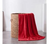 YXRS Coperta in Cotone Morbida 50 x 135 cm Accogliente e Spessa Copriletto Multiuso per Divano Ottima per Inverno per Divano e Grande Letto Matrimoniale, Rosso