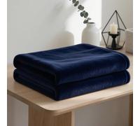 YXRS Coperta Leggera Matrimoniale 200 x 240 cm Grande Calda Morbida Copriletto Multiuso per Divano Ottima per Inverno per Divano, Letto, Viaggi, Blu Scuro