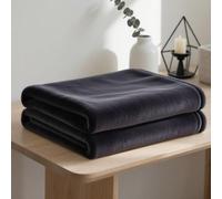 YXRS Coperta Leggera Matrimoniale 200 x 240 cm Grande Calda Morbida Copriletto Multiuso per Divano Ottima per Inverno per Divano, Letto, Viaggi, Grigio Scuro