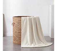 YXRS Coperta Pile di Flanella 50 x 135 cm Calda e Morbida Copriletto Multiuso per Divano Ottima per Inverno per Divano e Grande Letto Matrimoniale, bianco