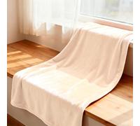 YXRS Coperta Plaid Pile 150 x 160 cm Accogliente e Spessa Coperta in Microfibra per Tutte Le Stagioni per Letto/Divano/Sedia e Divano, Bianco