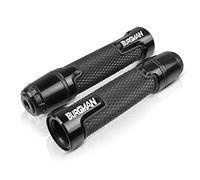 YXSM per Suzuki Burgman 200/250/400/650 ABS 400S Exec 650 2003-2019 Manopole del Motociclo 7/8 "22mm Anti Skid Manopole in Gomma Caps Spine Manubrio estremità (Colore : Nero)