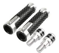 YXSM per Yamaha Majesty 400 Majesty400 2004-2011 2005 2006 2007 Impugnatura per Moto Ends Plus Manopole per Manubrio Ends Slider Cover (Colore : Argento, Dimensione : 1)