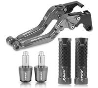 YXSM per Yamaha Xmax 125 200 300 400 X-Max Tutti Gli Anni 2021 Moto Freno Frizione Leve Manubrio Manopole estremità Regolabile Pieghevole CNC Accessori con Logo (Colore : 10)