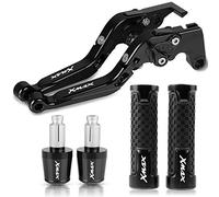 YXSM per Yamaha Xmax 125 200 300 400 X-Max Tutti Gli Anni 2021 Moto Freno Frizione Leve Manubrio Manopole estremità Regolabile Pieghevole CNC Accessori con Logo (Colore : 9)