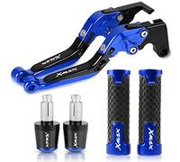 YXSM per Yamaha Xmax 125 200 300 400 X-Max Tutti Gli Anni 2021 Moto Freno Frizione Leve Manubrio Manopole estremità Regolabile Pieghevole CNC Accessori con Logo (Colore : 6)