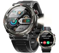 Yxtel Smartwatch Uomo Militare,Orologio Fitness con Chiamate Bluetooth,1.45" Militari Smart Watch 100+ Modalità Sportive/960 mAh/Sonno/Cardiofrequenzimetro/Torcia/Bussola per IOS/Android