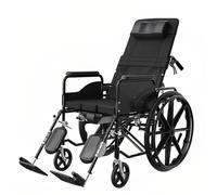 YXVSZB Sedia A Rotelle Pieghevole per Tutti I Terreni, Sedia da Viaggio per Transito Autopropulsa, Carrozzina Portatili con Freni A Mano, Poggiagambe Regolabili