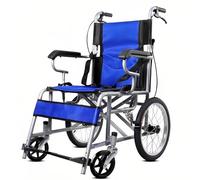 YXVSZB Sedia a Rotelle Pieghevole Ultraleggera per Adulti e disabili, Telaio Leggero da 11 kg, Carrozzina con più sistemi frenanti, Facile da trasportare e riporre(Blue)