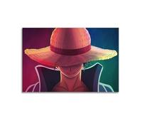 YXWOYNHY Poster decorativo da parete a tema anime One Piece con personaggi di Rufy su tela, poster decorativo moderno, per camera da letto, per camera da letto, 60 x 90 cm