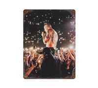 YXWOYNHY Targa in metallo con rock band Linkin Park, poster decorativo da parete in metallo, decorazione moderna per la casa, poster in metallo, decorazione per casa, bar, negozio, cartello vintage,