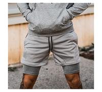 YXWYXWA 2 in 1 Mesh Breathable Shorts Men Double-Deck Jogging Running Quick Dry Gym Fitness Workout Buttoms